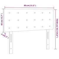 Testiera Grigio Scuro 80x5x78/88 cm in Tessuto cod mxl 49441