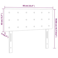 Testiera Nera 90x5x78/88 cm in Tessuto 346418