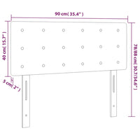 Testiera Blu scuro 90x5x78/88 cm in Tessuto 346434