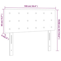 Testiera Nera 100x5x78/88 cm in Tessuto cod mxl 49966