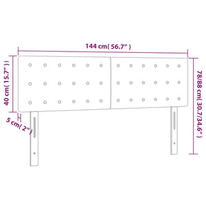 Testiere 2 pz Nere 72x5x78/88 cm in Similpelle 346464