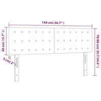 Testiere 2 pz Grigio Scuro 72x5x78/88 cm in Velluto cod mxl 42987