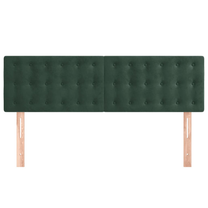 Testiere 2 pz Verde Scuro 72x5x78/88 cm in Velluto 346473