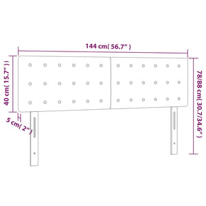 Testiere 2 pz Blu Scuro 72x5x78/88 cm in Velluto cod mxl 52872