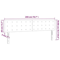 Testiere 2 pz Grigio Scuro 100x5x78/88 cm in Tessuto cod mxl 52408