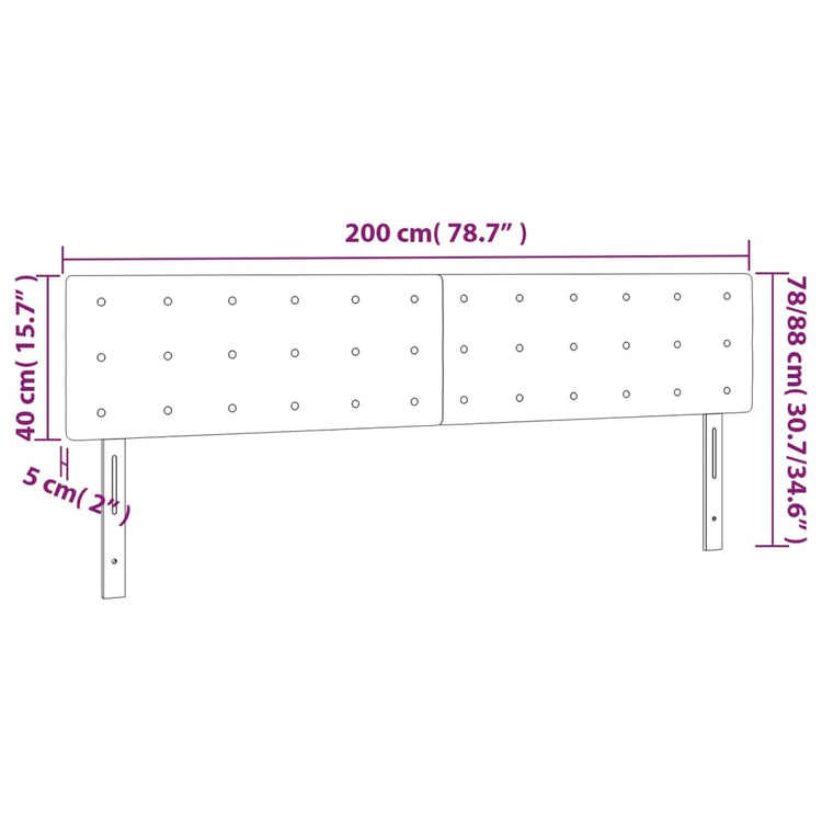 Testiere 2 pz Biancho 100x5x78/88 cm in Similpelle cod mxl 43488