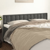 Testiere 2 pz Grigio Scuro 100x5x78/88 cm in Velluto cod mxl 53383