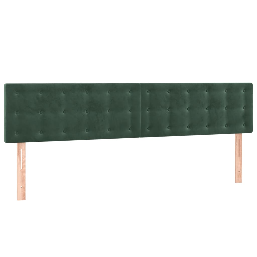 Testiere 2 pz Verde Scuro 100x5x78/88 cm in Vellutocod mxl 95548