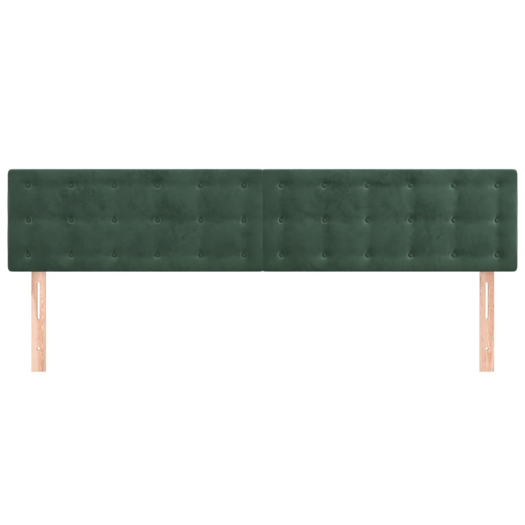 Testiere 2 pz Verde Scuro 100x5x78/88 cm in Vellutocod mxl 95548