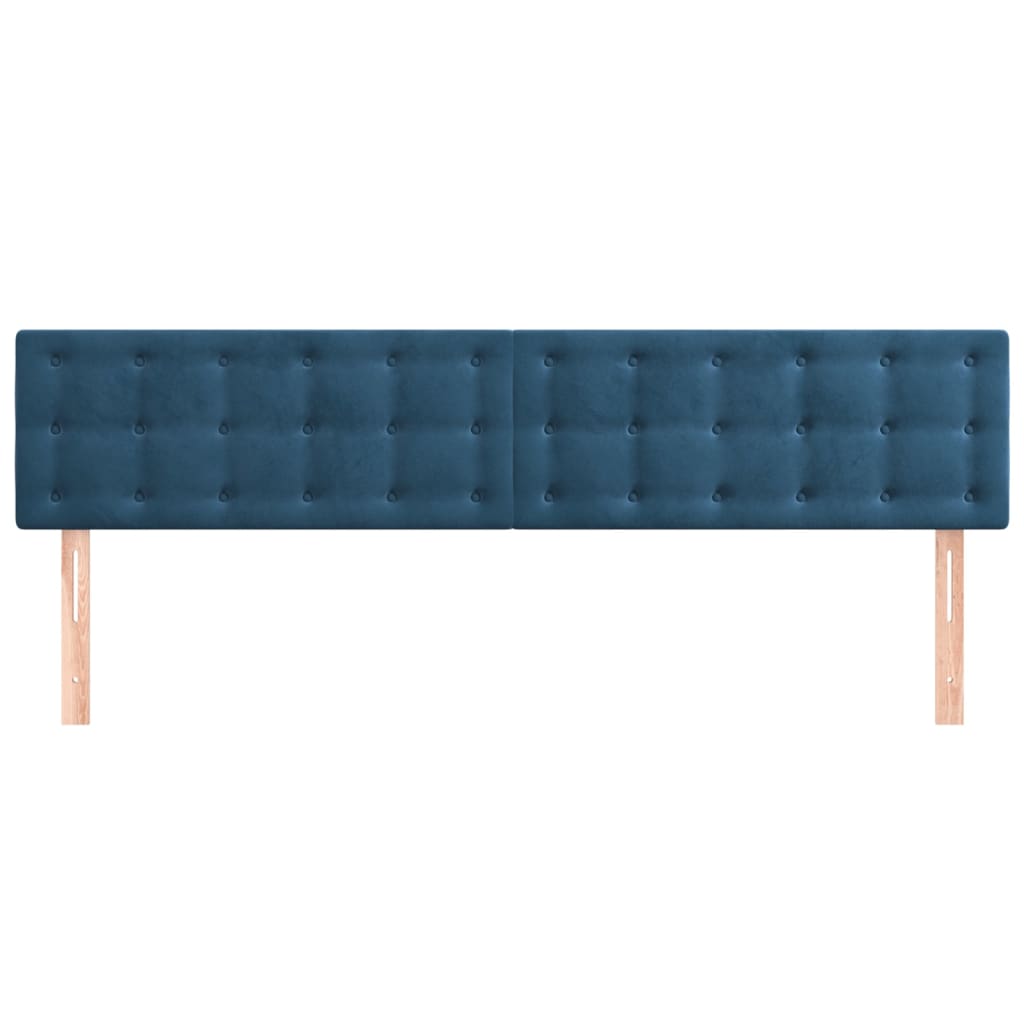 Testiere 2 pz Blu Scuro 100x5x78/88 cm in Vellutocod mxl 119483