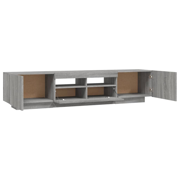 Set Mobili TV 2 pz con Luci LED Grigio Sonoma Legno Multistrato cod mxl 10118