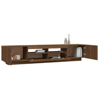 Set Mobili TV 2pz con Luci LED Rovere Marrone Legno Multistrato