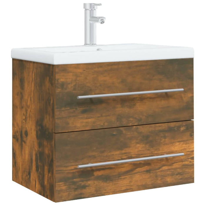 Mobile Bagno con Lavabo Integrato Rovere Fumo Legno Multistrato cod mxl 71930