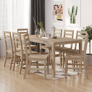 Sedie da Pranzo 8 pz in Legno Massello di Acacia 3106440