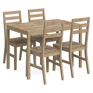 Set da Pranzo 5 pz in Legno Massello di Acacia cod mxl 14395