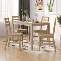 Set da Pranzo 5 pz in Legno Massello di Acacia 3106441