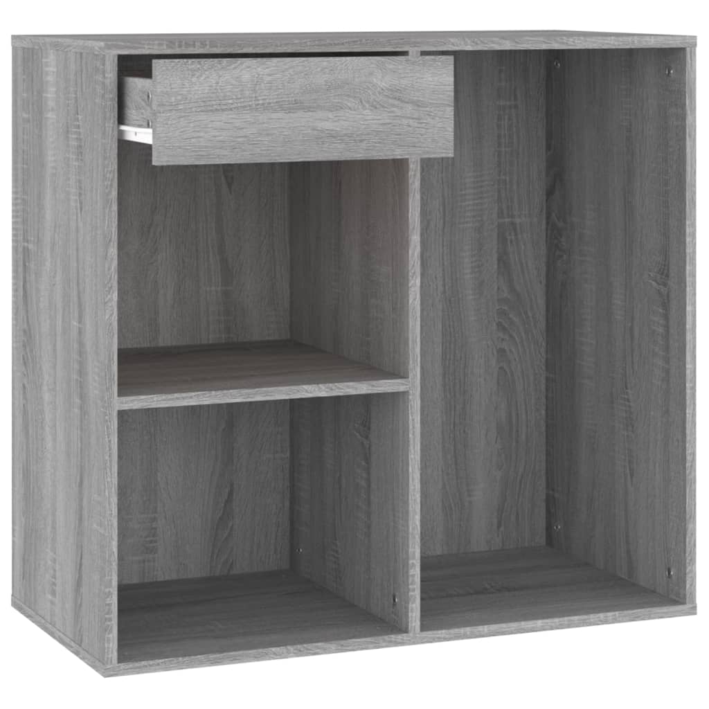 Toeletta con LED e Armadietto Grigio Sonoma Legno Multistrato 3120186