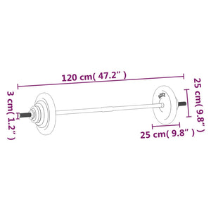 Set Bilanciere con Dischi 30 kg cod mxl 62988