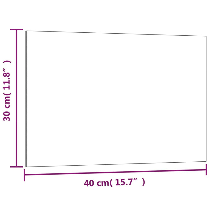 Lavagna Magnetica a Parete Nera 40x30 cm Vetro Temperato cod mxl 66528