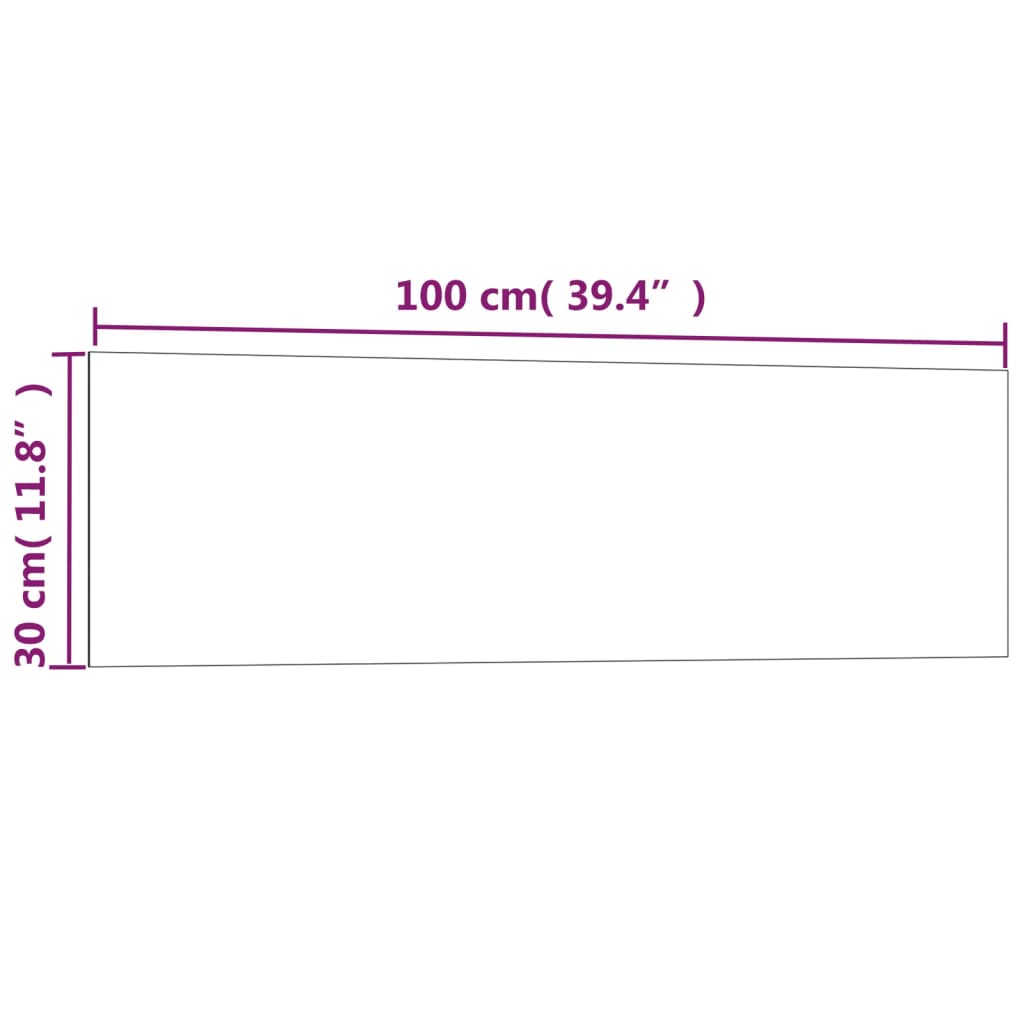 Lavagna Magnetica a Parete Nera 100x30 cm Vetro Temperato cod mxl 66529