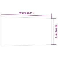 Lavagna Magnetica a Parete Nera 40x20 cm Vetro Temperato 347933