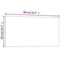 Lavagna Magnetica a Parete Nera 80x40 cm Vetro Temperato cod mxl 66540