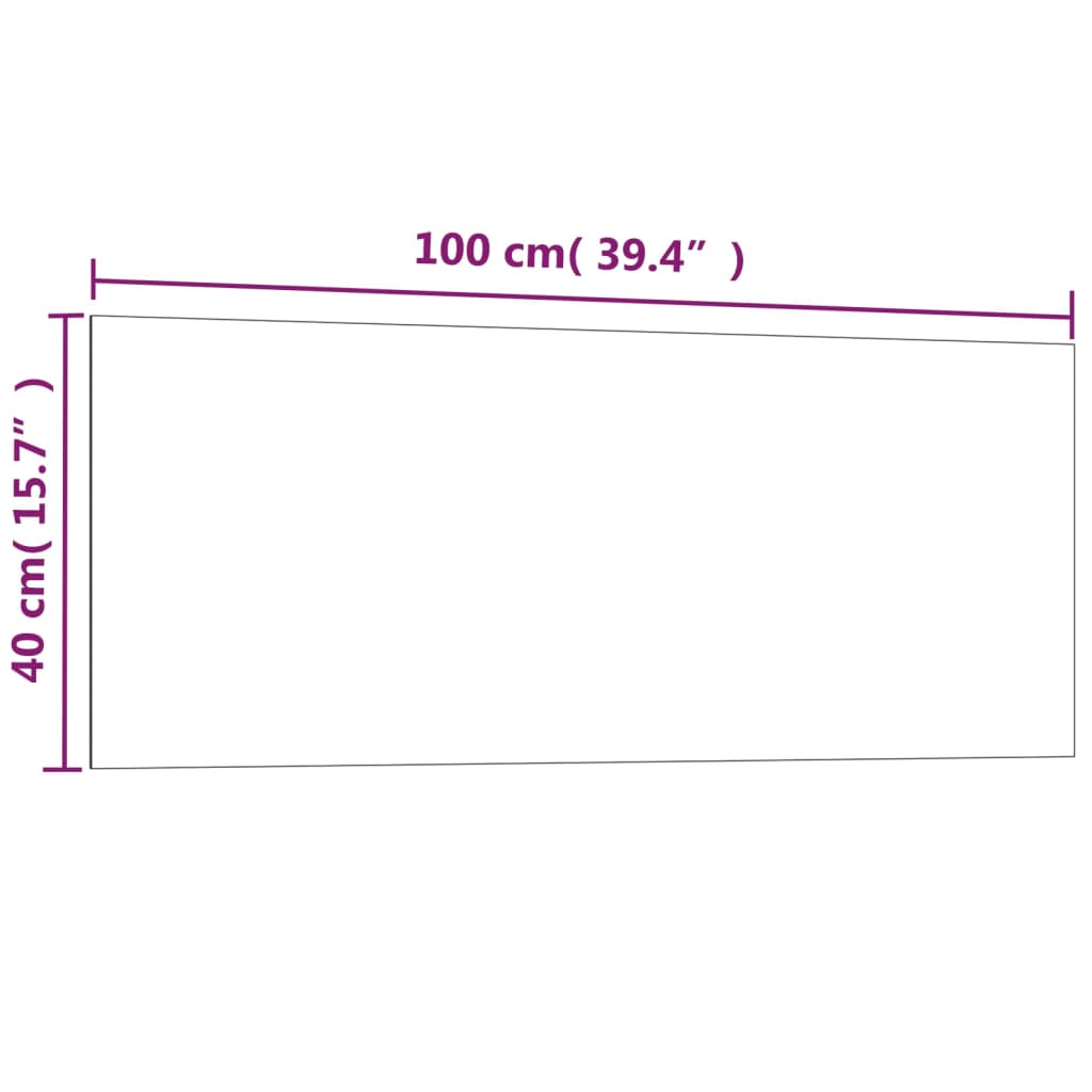 Lavagna Magnetica a Parete Nera 100x40 cm Vetro Temperato 347936