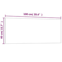 Lavagna Magnetica a Parete Nera 100x40 cm Vetro Temperato 347936