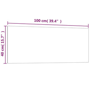 Lavagna Magnetica a Parete Nera 100x40 cm Vetro Temperato 347936