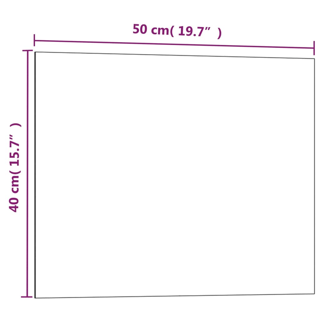 Lavagna Magnetica a Parete Nera 50x40 cm Vetro Temperato cod mxl 66541