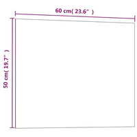 Lavagna Magnetica a Parete Nera 60x50 cm Vetro Temperato 347939