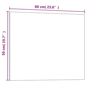 Lavagna Magnetica a Parete Nera 60x50 cm Vetro Temperato cod mxl 66549