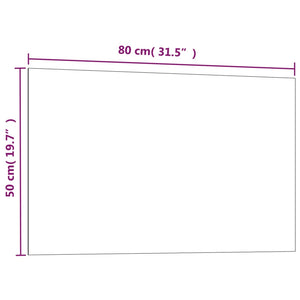 Lavagna Magnetica a Parete Nera 80x50 cm Vetro Temperato 347940