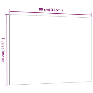 Lavagna Magnetica a Parete Nera 80x60 cm Vetro Temperato 347945