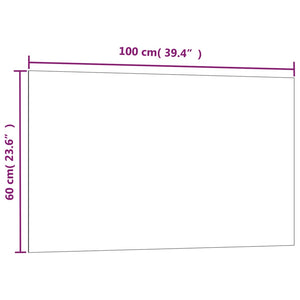 Lavagna Magnetica a Parete Nera 100x60 cm Vetro Temperato 347946