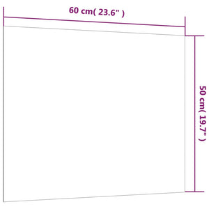 Lavagna Magnetica a Parete Bianca 60x50 cm Vetro Temperato cod mxl 66537