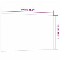 Lavagna Magnetica a Parete Bianca 80x50 cm Vetro Temperato 347959