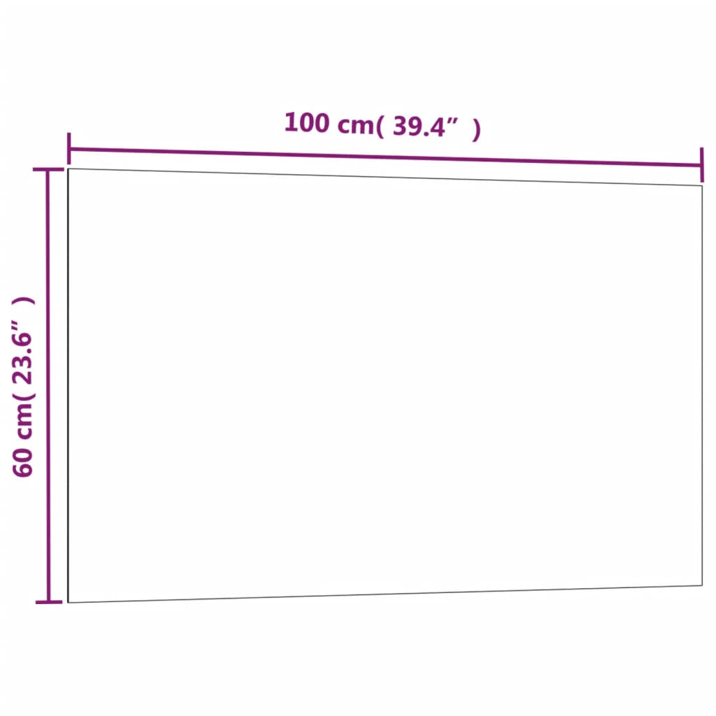 Lavagna Magnetica a Parete Bianca 100x60 cm Vetro Temperato 347965