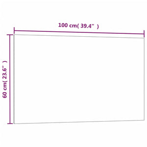 Lavagna Magnetica a Parete Bianca 100x60 cm Vetro Temperato 347965