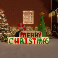 Decorazione Gonfiabile Merry Christmas con LED 197 cm 345296