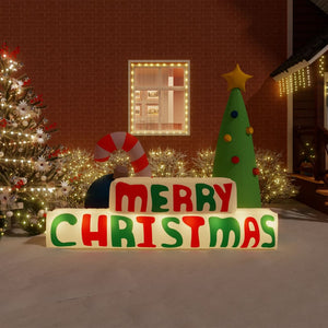 Decorazione Gonfiabile Merry Christmas con LED 197 cm 345296