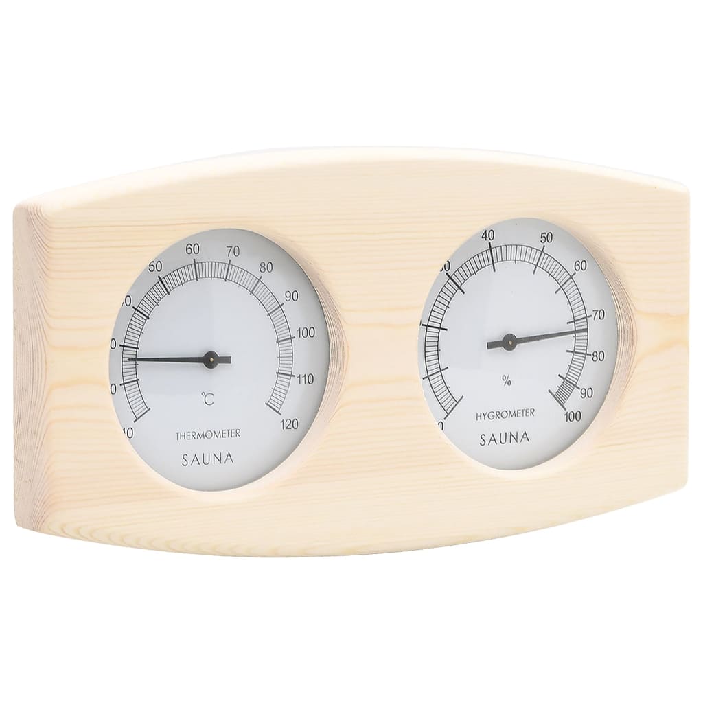 Set Timer Igrotermografo e Clessidra Sauna 2 in 1 Massello Pino 51686