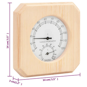 Set Timer Igrotermografo e Clessidra Sauna 2 in 1 Massello Pino 51687