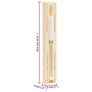 Clessidra di Sabbia per Sauna 15 Minuti Legno Massello di Pino cod mxl 49689