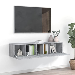 Set Mobili Porta TV 2 pz Grigio Sonoma in Legno Multistrato 3120279