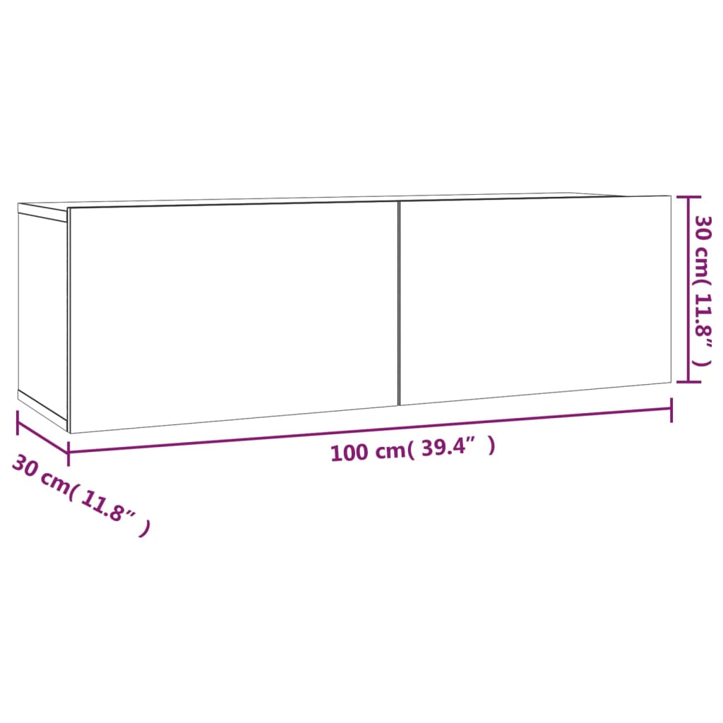 Set Mobili Porta TV 2 pz Rovere Fumo in Legno Multistrato cod mxl 12186