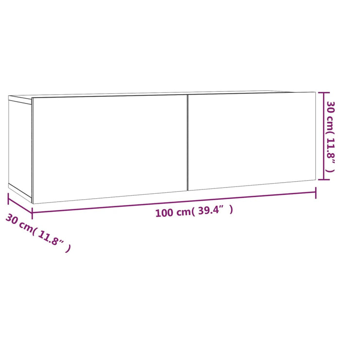 Set Mobili Porta TV 2 pz Rovere Fumo in Legno Multistrato cod mxl 12186