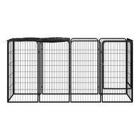 Box Cani 10 Pannelli Nero 50x100 cm Acciaio Verniciato Polvere cod mxl 44446