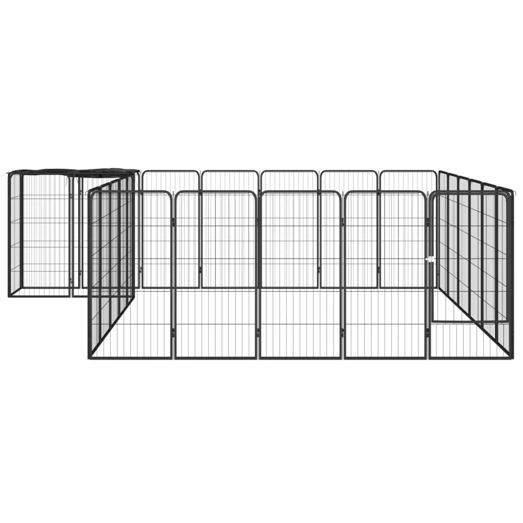 Box Cani 26 Pannelli Nero 50x100 cm Acciaio Verniciato Polvere cod mxl 44443