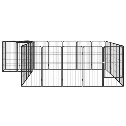 Box Cani 26 Pannelli Nero 50x100 cm Acciaio Verniciato Polvere cod mxl 44443